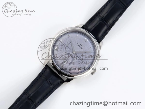 De Ville Power Reserve SS MKF 1:1 Best Edition Blue Textured Dial on Black Leather Strap A Classic 7742