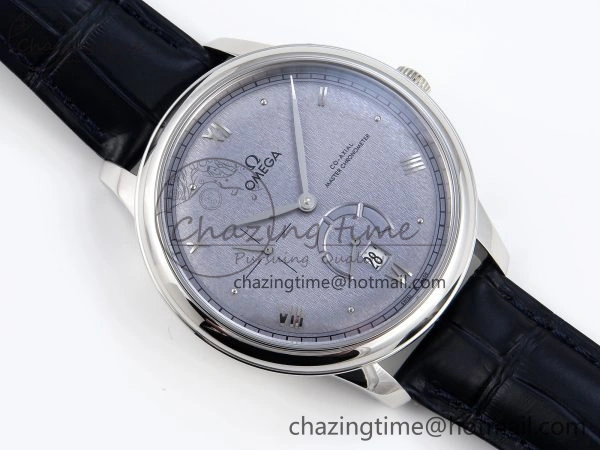 De Ville Power Reserve SS MKF 1:1 Best Edition Blue Textured Dial on Black Leather Strap A Classic 7742