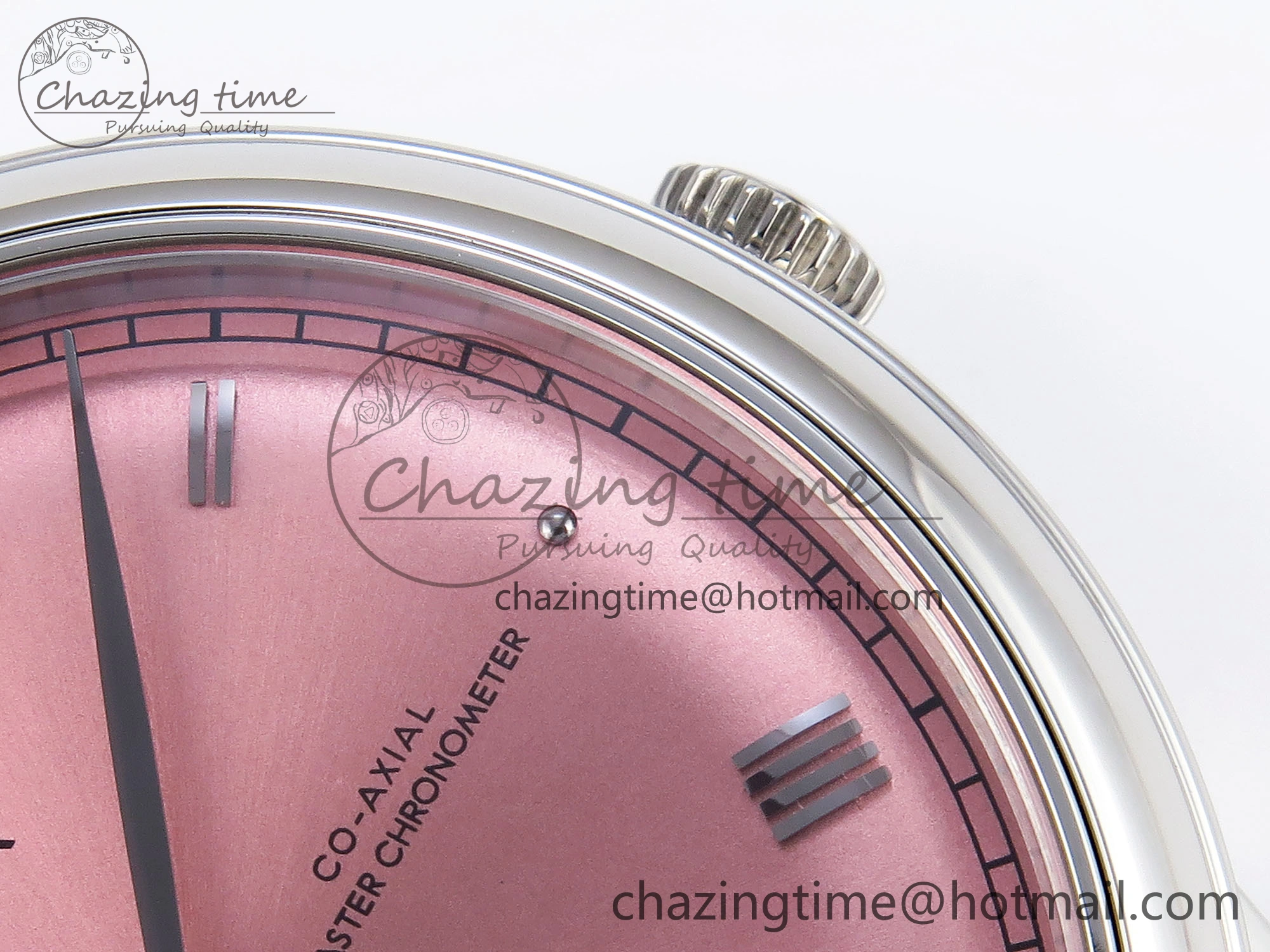 FreshLook De Ville Power Reserve SS MKF 1:1 Best Edition Pink Dial on Black Leather Strap 7738