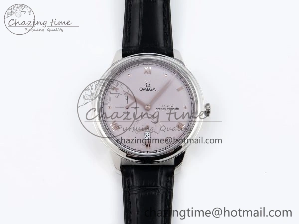 De Ville Power Reserve SS MKF 1:1 Best Edition Purple Dial on Black Leather Strap A Durable 7739