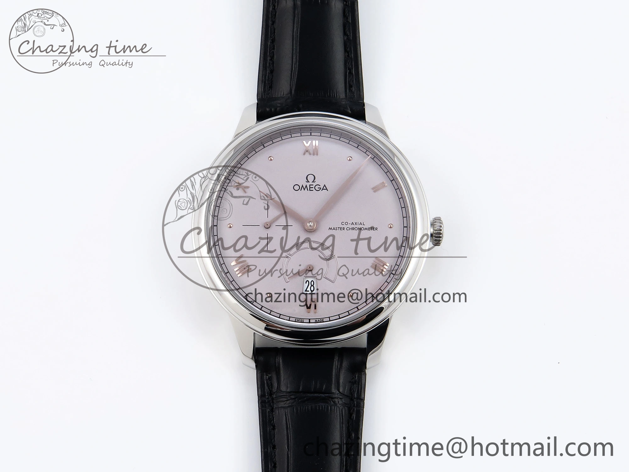 De Ville Power Reserve SS MKF 1:1 Best Edition Purple Dial on Black Leather Strap A Durable 7739
