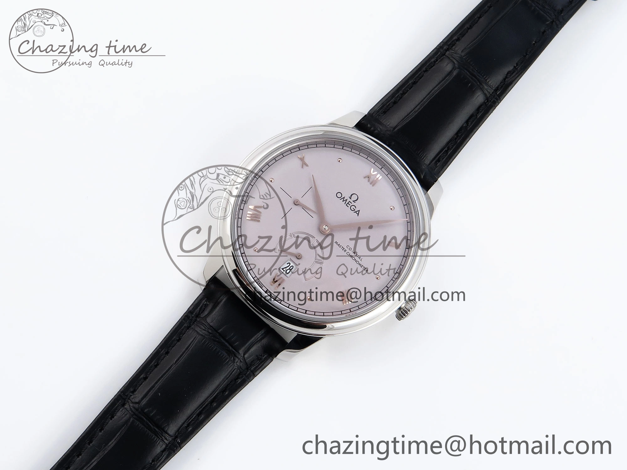 De Ville Power Reserve SS MKF 1:1 Best Edition Purple Dial on Black Leather Strap A Durable 7739