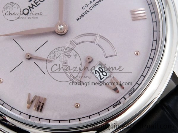 De Ville Power Reserve SS MKF 1:1 Best Edition Purple Dial on Black Leather Strap A Durable 7739