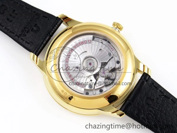 Thermal De Ville Power Reserve YG MKF 1:1 Best Edition Black Dial on Black Leather Strap A 7758