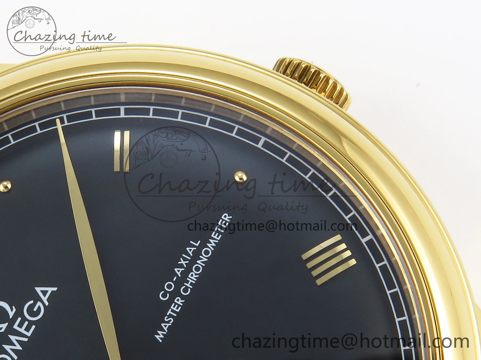 Thermal De Ville Power Reserve YG MKF 1:1 Best Edition Black Dial on Black Leather Strap A 7758