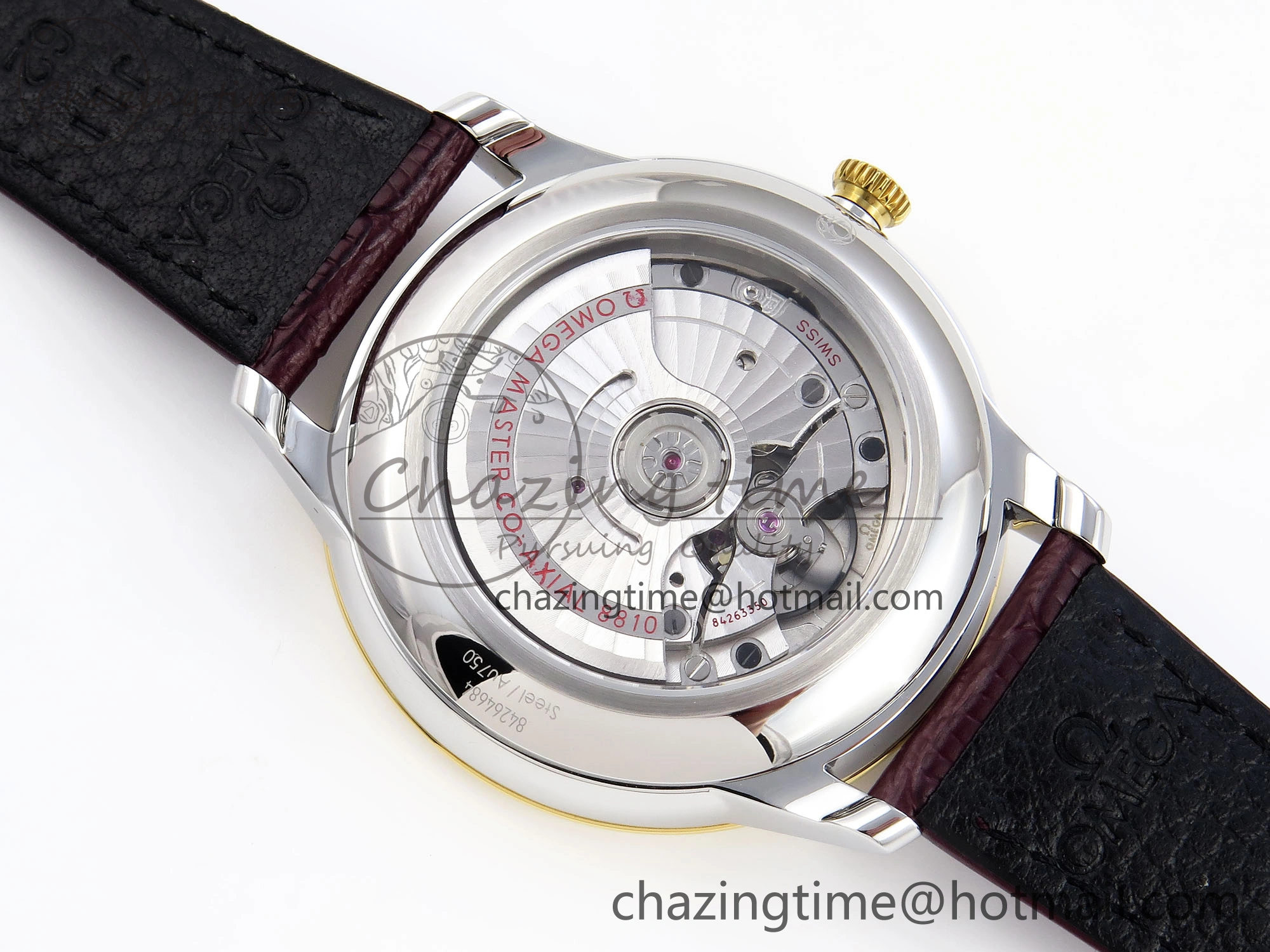 De Ville Power Reserve YG MKF 1:1 Best Edition White Dial on Brown Leather Strap A Colorful 7755