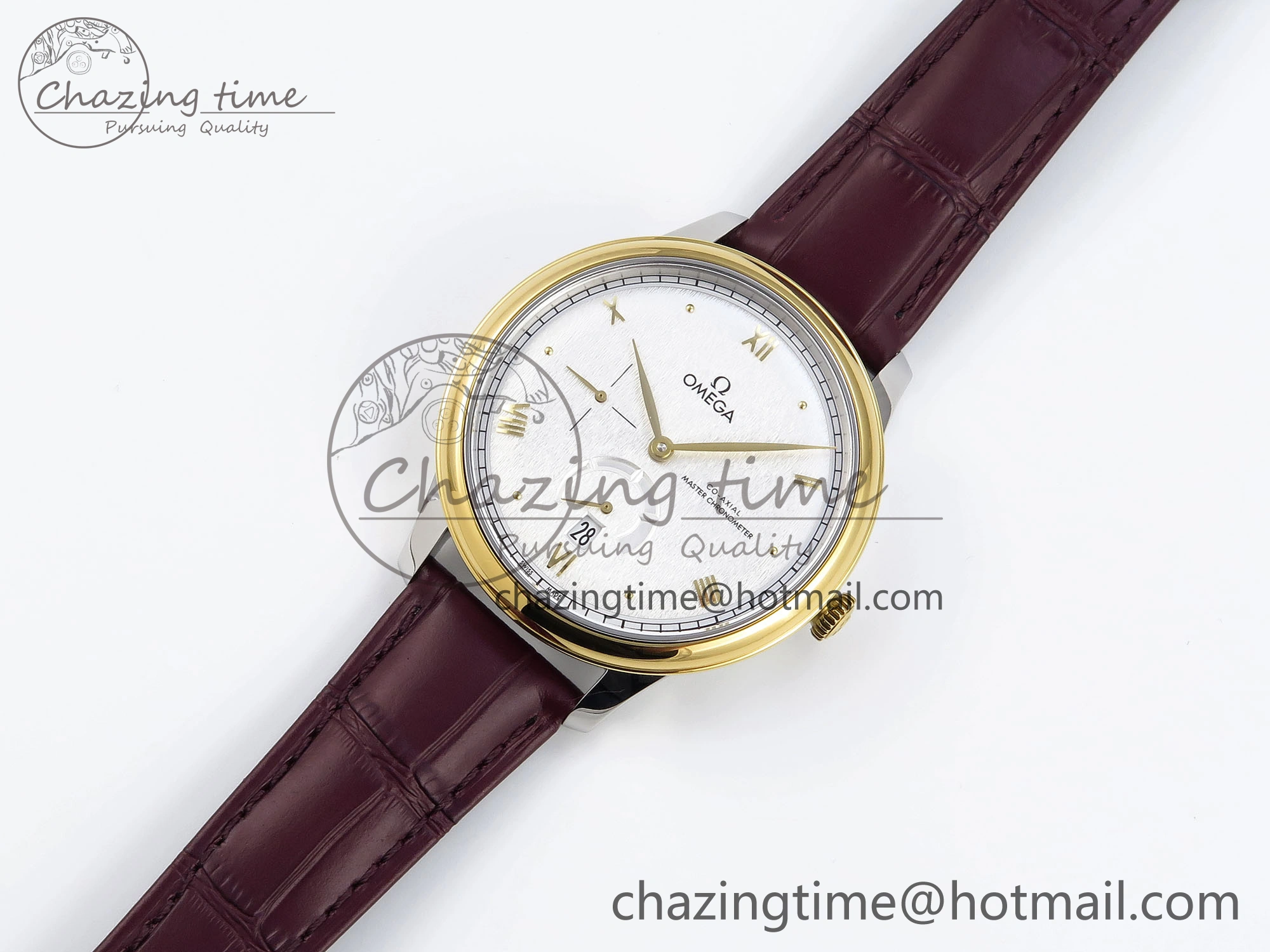 De Ville Power Reserve YG MKF 1:1 Best Edition White Dial on Brown Leather Strap A Colorful 7755