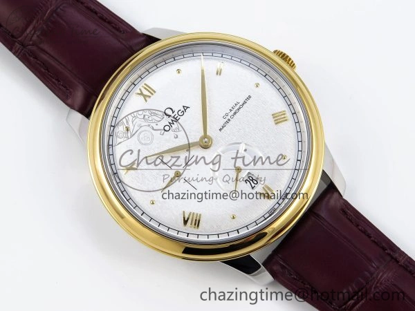 De Ville Power Reserve YG MKF 1:1 Best Edition White Dial on Brown Leather Strap A Colorful 7755