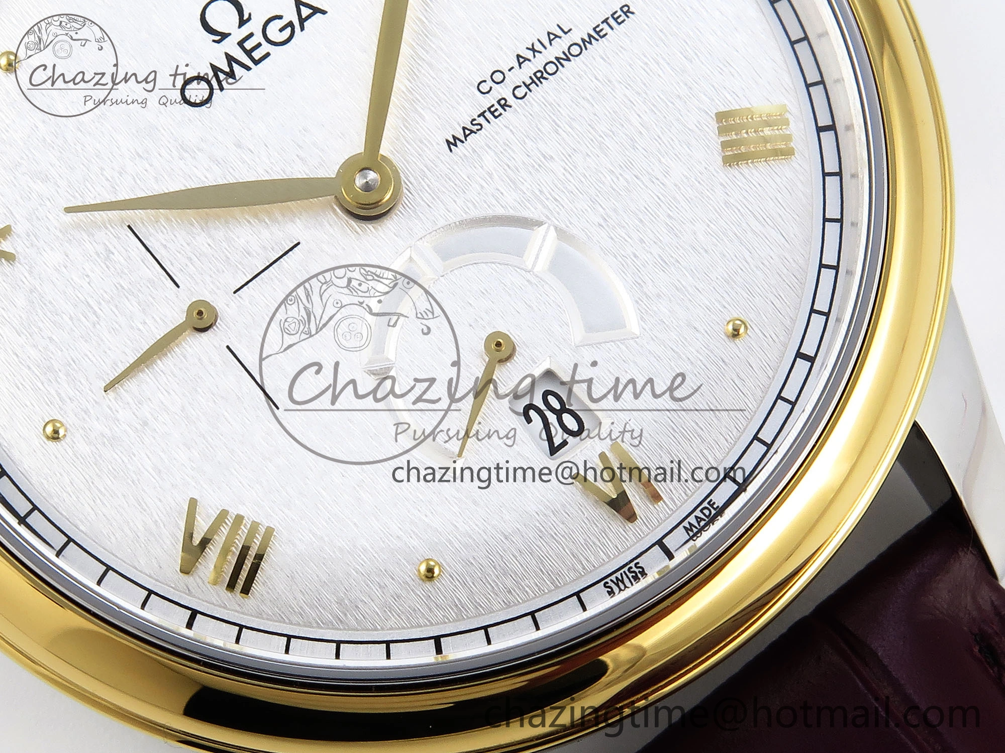 De Ville Power Reserve YG MKF 1:1 Best Edition White Dial on Brown Leather Strap A Colorful 7755