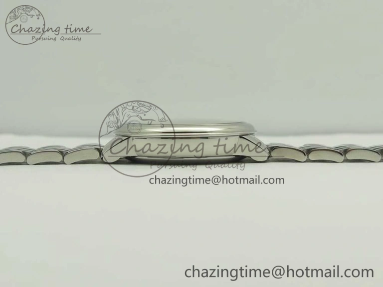 Affordable De Ville Prestige Ladies 32.7mm SS MKF 1:1 Best Edition Blue Dial Diamonds Markers on SS Bracelet MIYOTA 7972