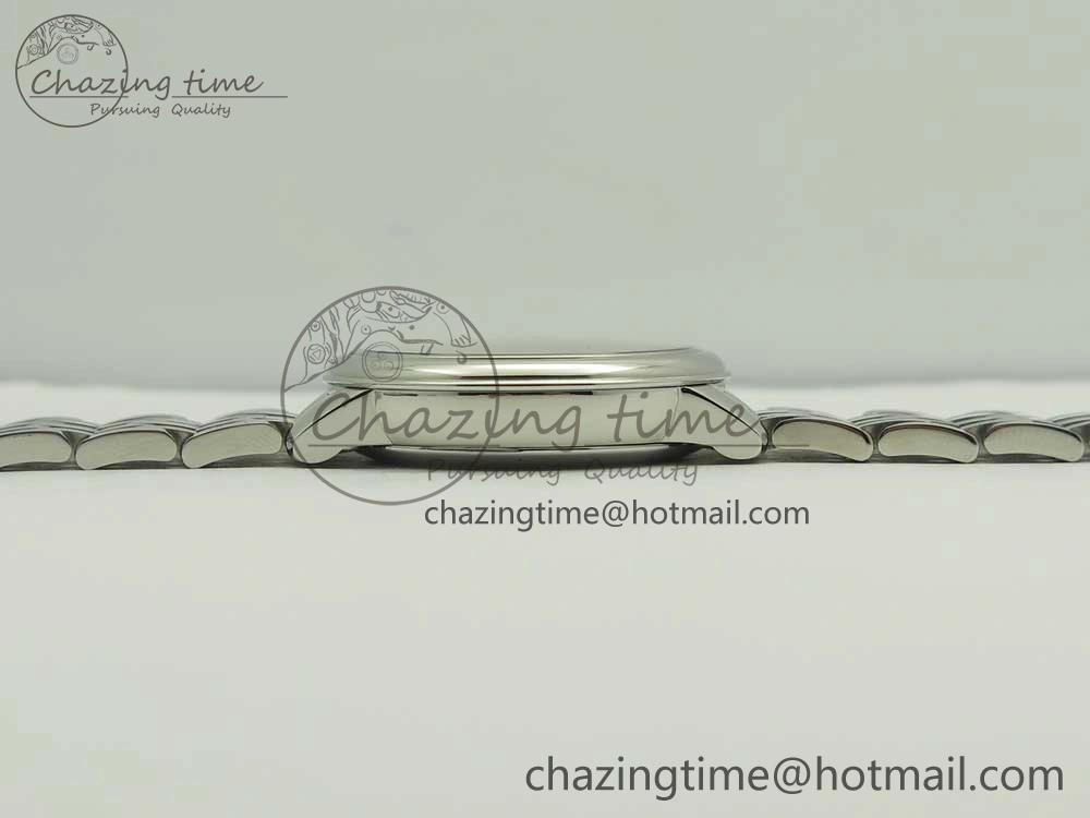Affordable De Ville Prestige Ladies 32.7mm SS MKF 1:1 Best Edition Blue Dial Diamonds Markers on SS Bracelet MIYOTA 7972
