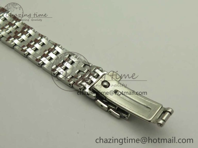 Affordable De Ville Prestige Ladies 32.7mm SS MKF 1:1 Best Edition Blue Dial Diamonds Markers on SS Bracelet MIYOTA 7972