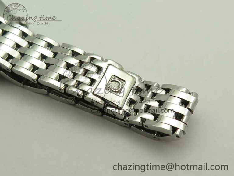 Affordable De Ville Prestige Ladies 32.7mm SS MKF 1:1 Best Edition Blue Dial Diamonds Markers on SS Bracelet MIYOTA 7972