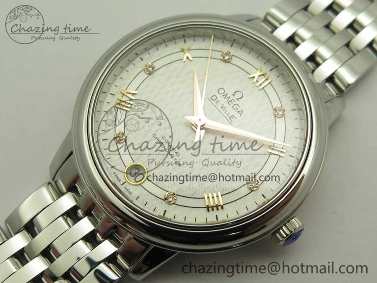 De Ville Prestige Ladies 32.7mm SS MKF 1:1 Best Edition White Dial RG Markers on SS Bracelet MIYOTA Soft 7970