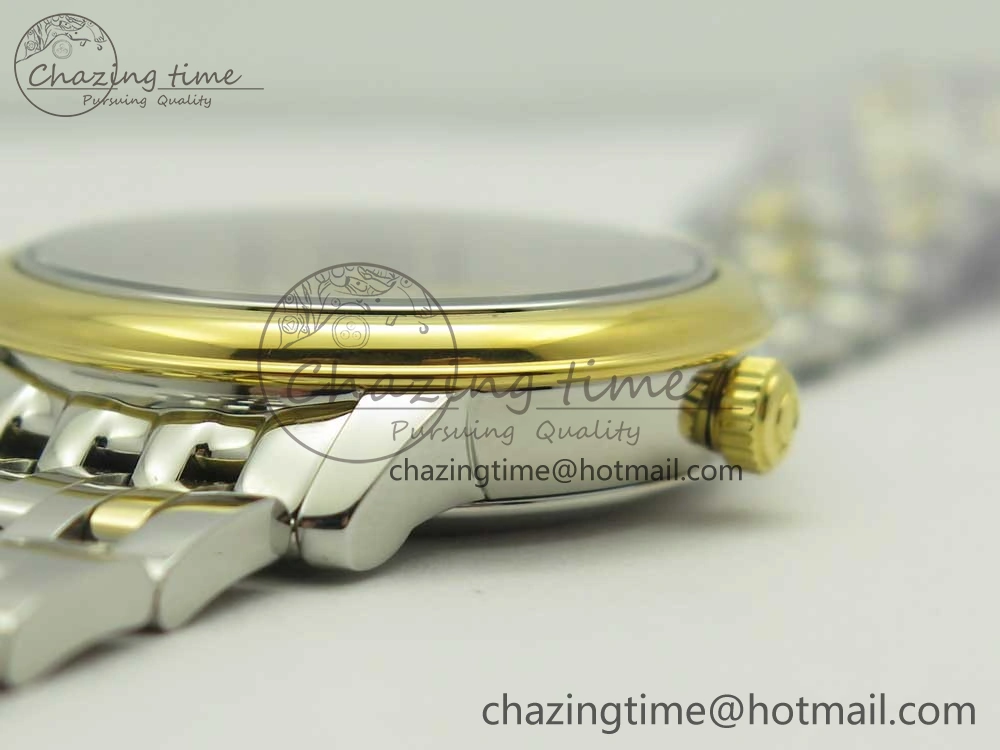 Trendy De Ville Prestige Ladies 32.7mm SS MKF 1:1 Best Edition White Dial Roman Markers on SS YG Bracelet MIYOTA 10627