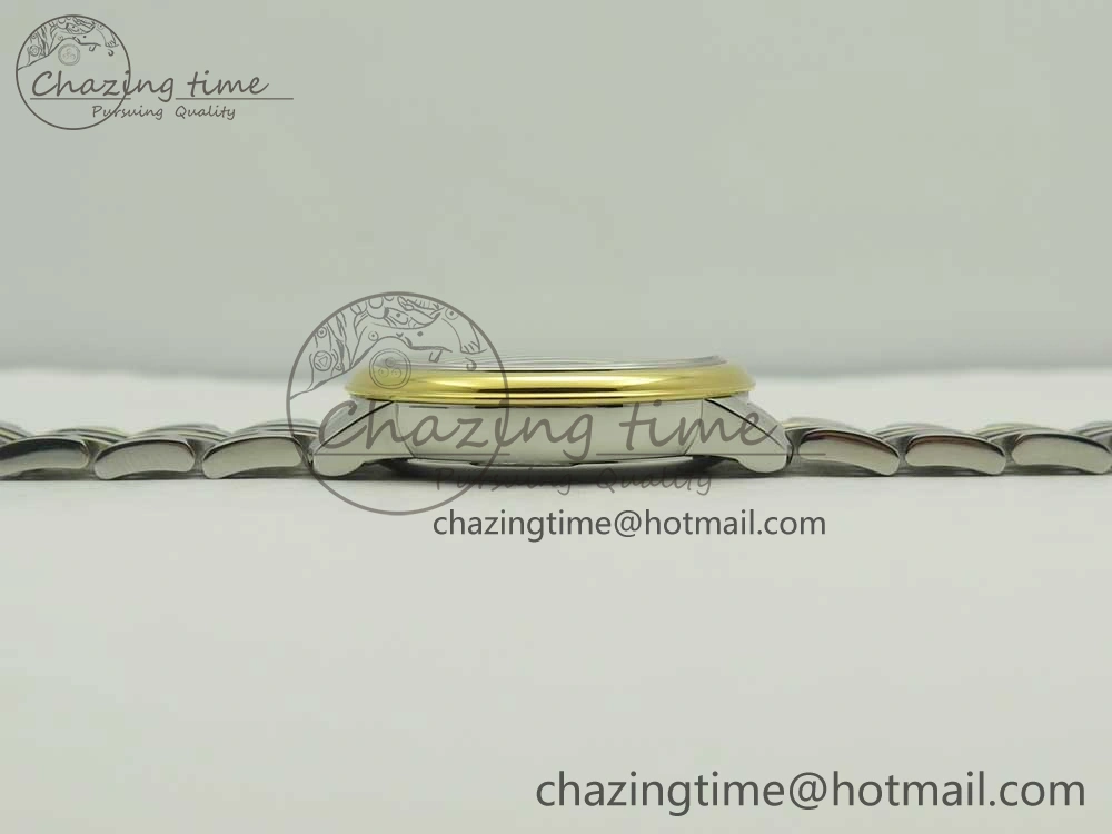 Trendy De Ville Prestige Ladies 32.7mm SS MKF 1:1 Best Edition White Dial Roman Markers on SS YG Bracelet MIYOTA 10627