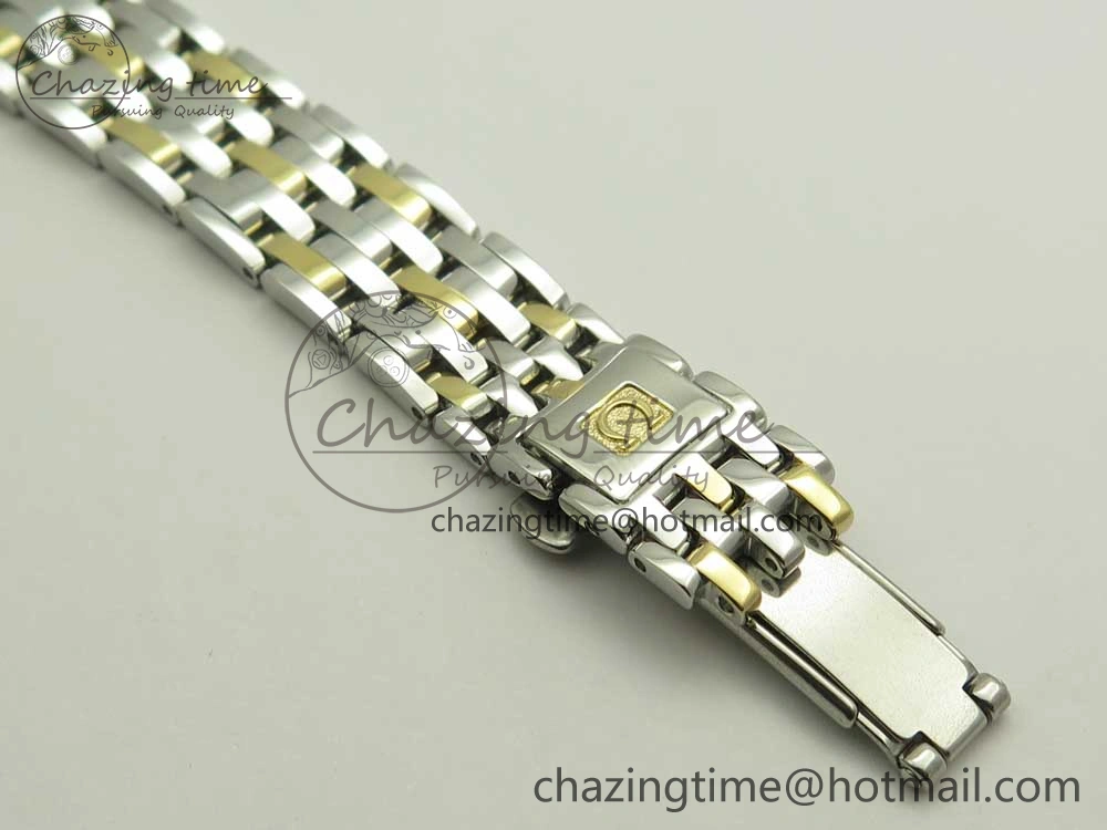 Trendy De Ville Prestige Ladies 32.7mm SS MKF 1:1 Best Edition White Dial Roman Markers on SS YG Bracelet MIYOTA 10627