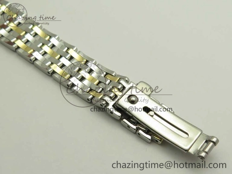 Trendy De Ville Prestige Ladies 32.7mm SS MKF 1:1 Best Edition White Dial Roman Markers on SS YG Bracelet MIYOTA 10627