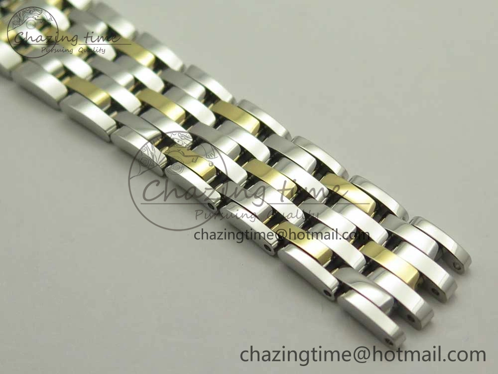 De Ville Prestige Ladies 32.7mm SS MKF 1:1 Best Edition White MOP Dial Diamonds Markers on SS YG Bracelet MIYOTA UrbanStyle 7968