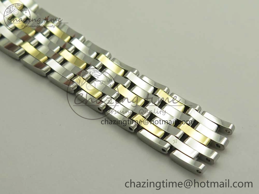 De Ville Prestige Ladies 32.7mm SS MKF 1:1 Best Edition White MOP Dial Diamonds Markers on SS YG Bracelet MIYOTA UrbanStyle 7968