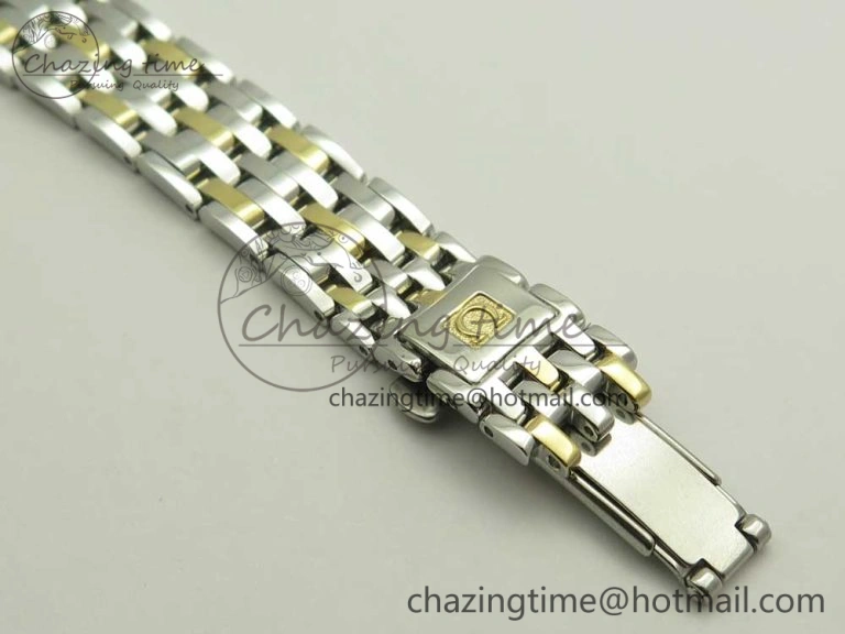 De Ville Prestige Ladies 32.7mm SS MKF 1:1 Best Edition White MOP Dial Diamonds Markers on SS YG Bracelet MIYOTA UrbanStyle 7968