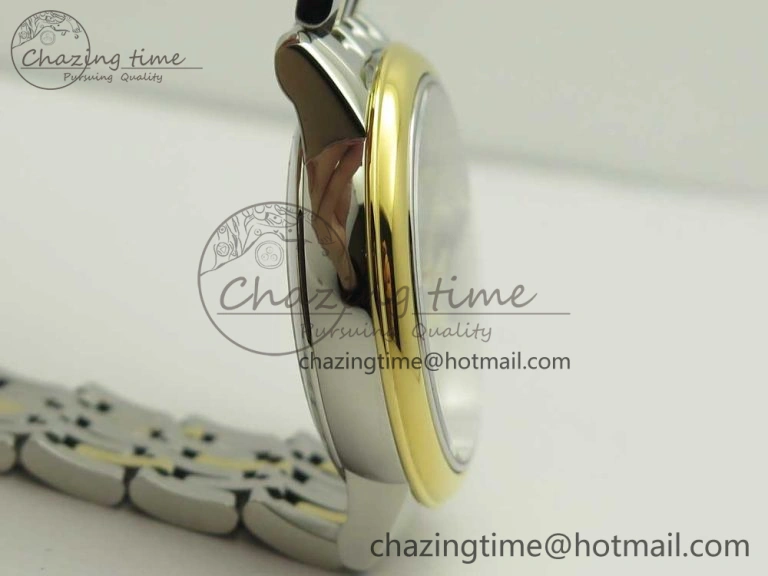 De Ville Prestige Ladies 32.7mm SS MKF 1:1 Best Edition White MOP Dial Roman Markers on SS YG Bracelet MIYOTA Unique 10635