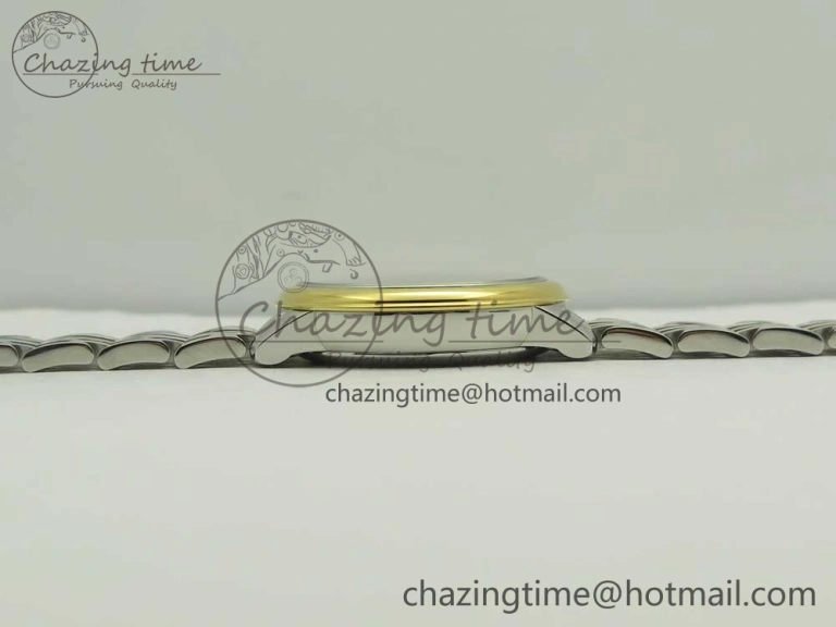 De Ville Prestige Ladies 32.7mm SS MKF 1:1 Best Edition White MOP Dial Roman Markers on SS YG Bracelet MIYOTA Unique 10635