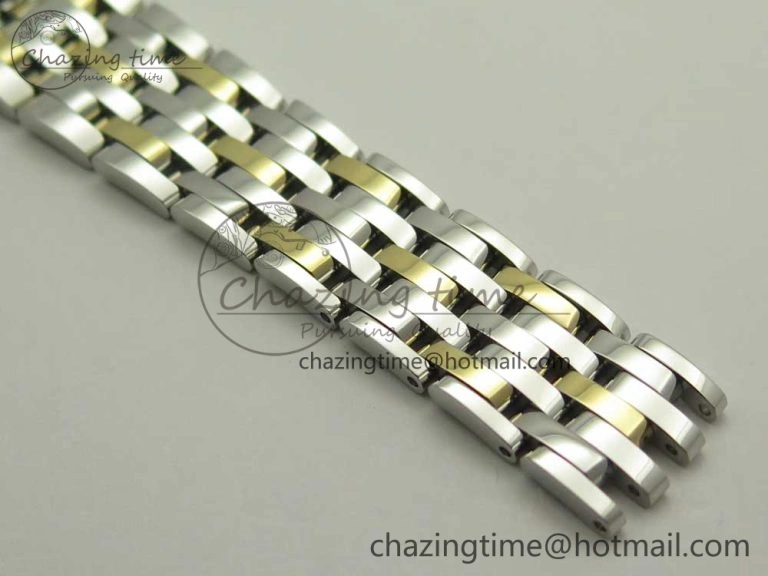 De Ville Prestige Ladies 32.7mm SS MKF 1:1 Best Edition White MOP Dial Roman Markers on SS YG Bracelet MIYOTA Unique 10635