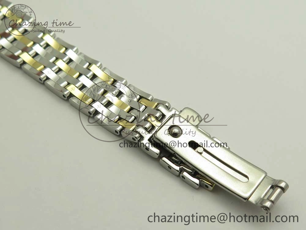 De Ville Prestige Ladies 32.7mm SS MKF 1:1 Best Edition White MOP Dial Roman Markers on SS YG Bracelet MIYOTA Unique 10635