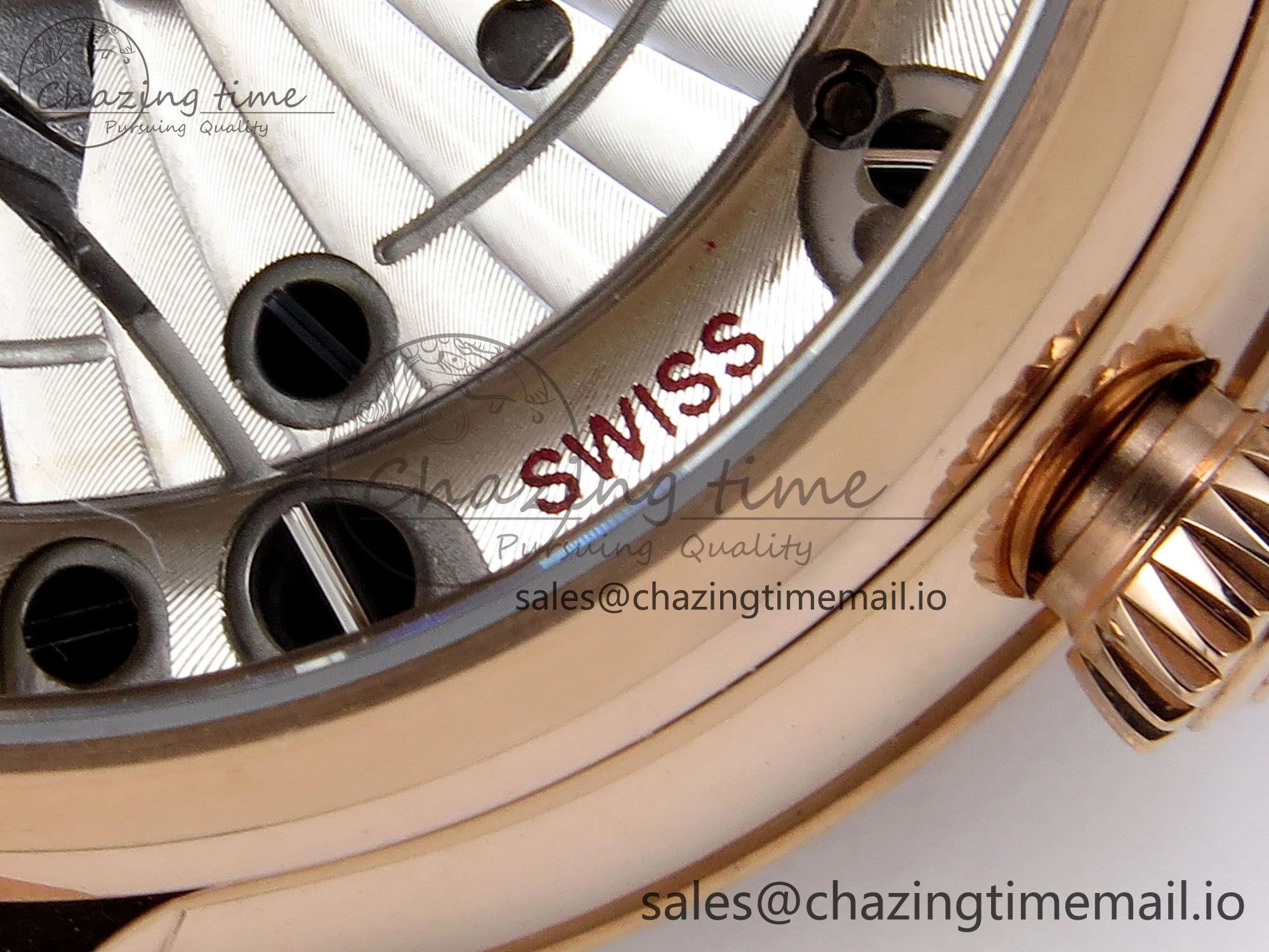 De Ville Prestige Ladies RG VSF 1:1 Best Edition Brown Diamonds Dial on RG Bracelet A EasyMatch 7681