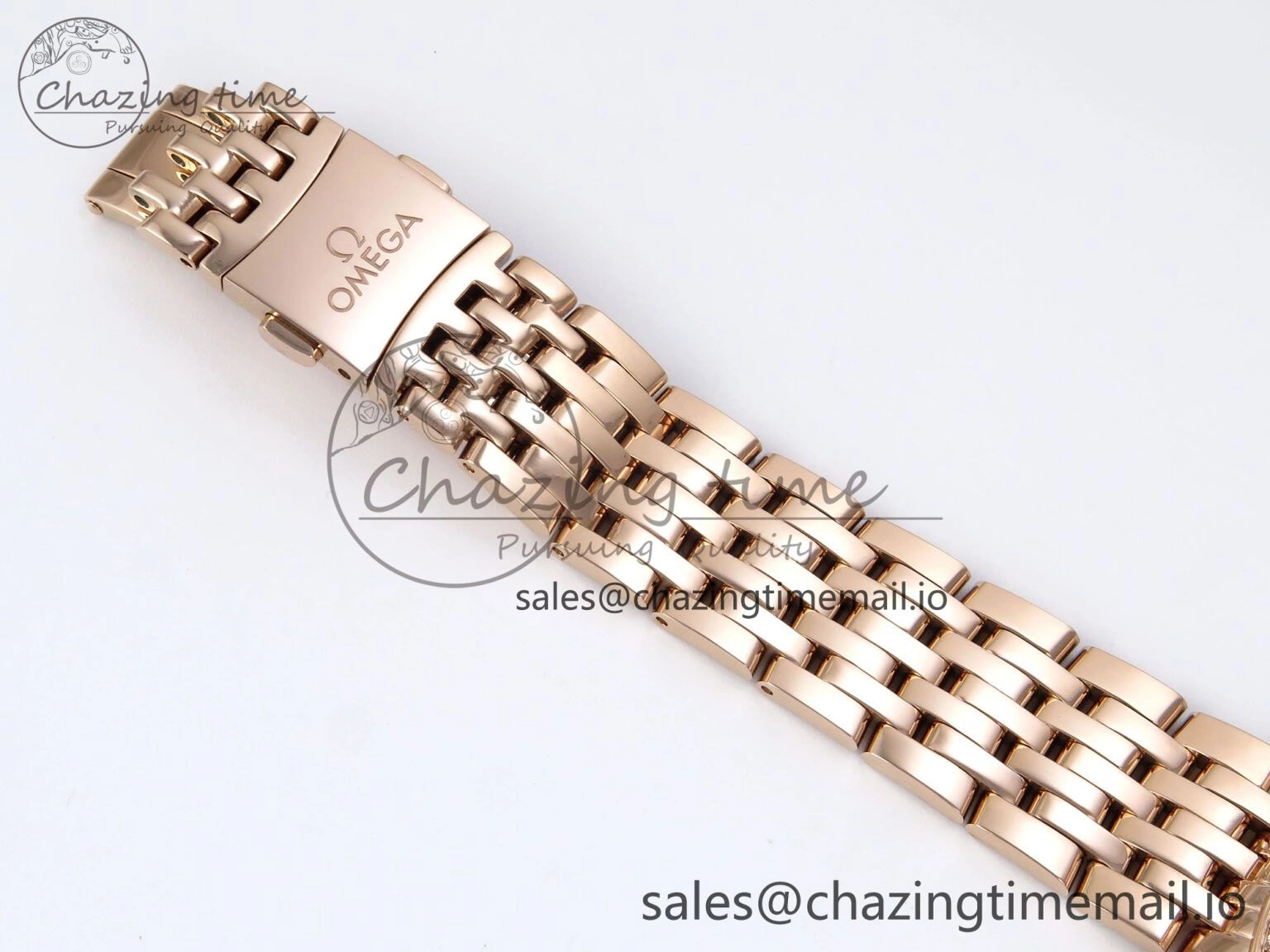 De Ville Prestige Ladies RG VSF 1:1 Best Edition Brown Diamonds Dial on RG Bracelet A EasyMatch 7681