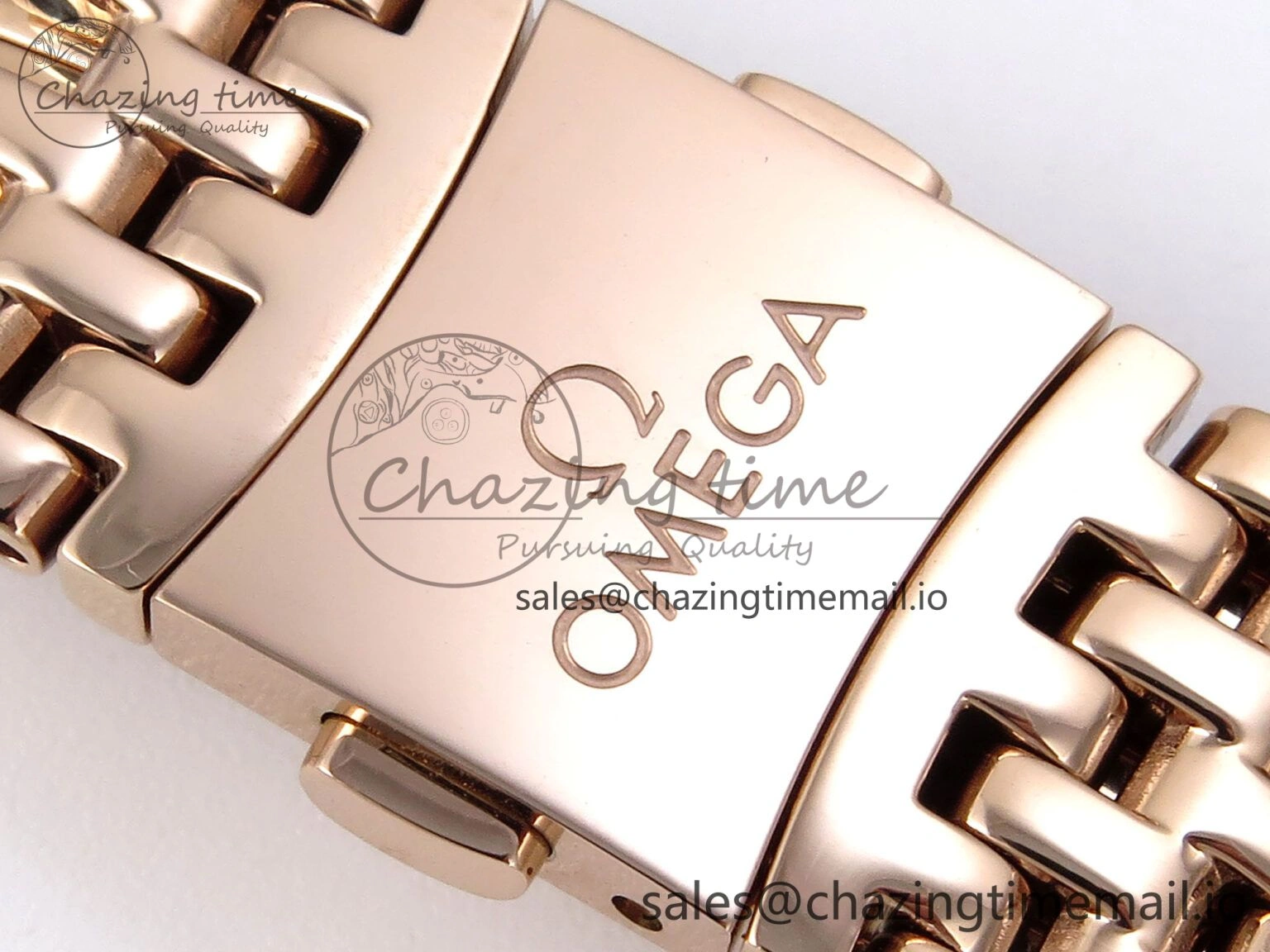 De Ville Prestige Ladies RG VSF 1:1 Best Edition Brown Diamonds Dial on RG Bracelet A EasyMatch 7681