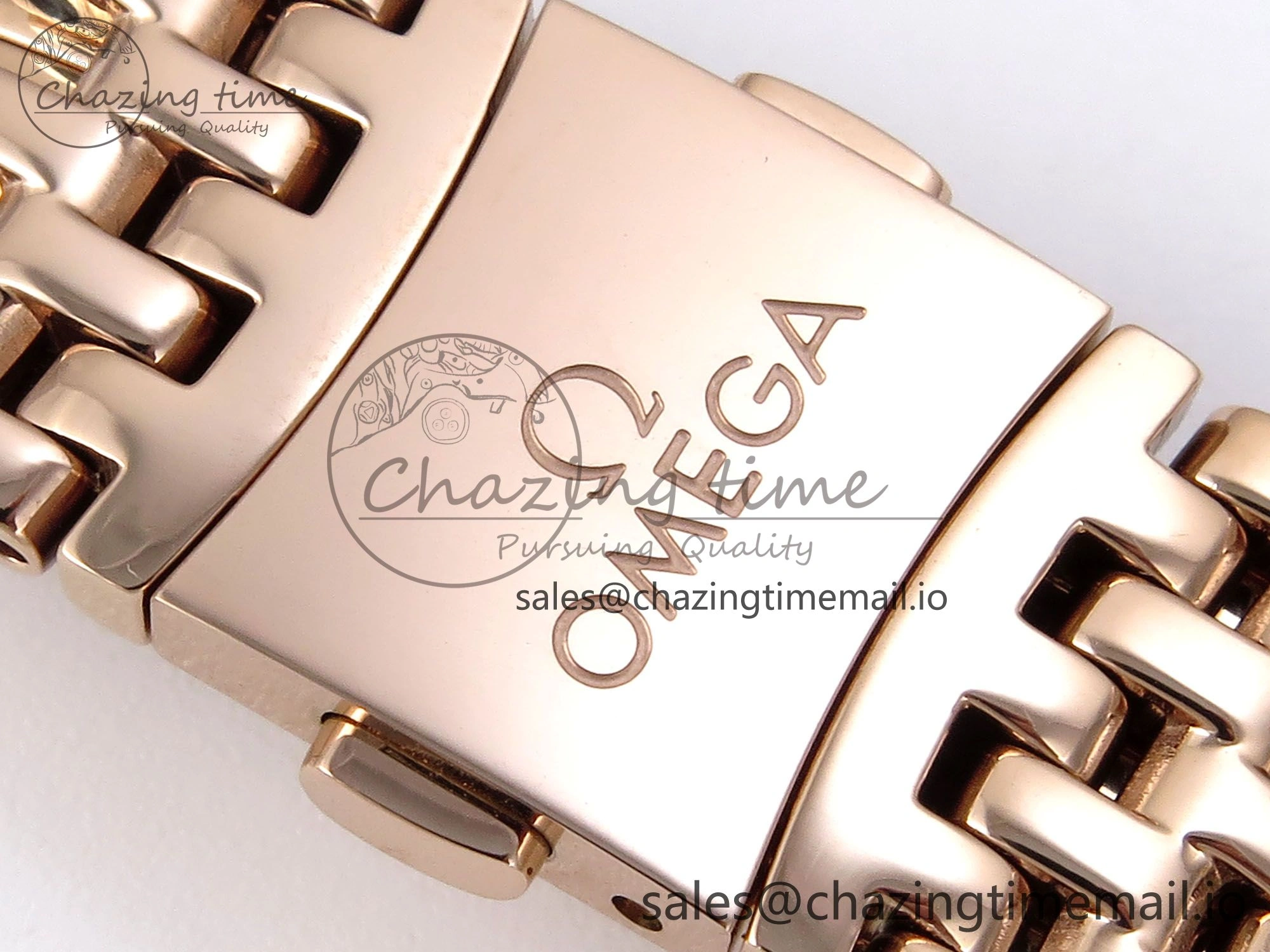 De Ville Prestige Ladies RG VSF 1:1 Best Edition Brown Diamonds Dial on RG Bracelet A EasyMatch 7681