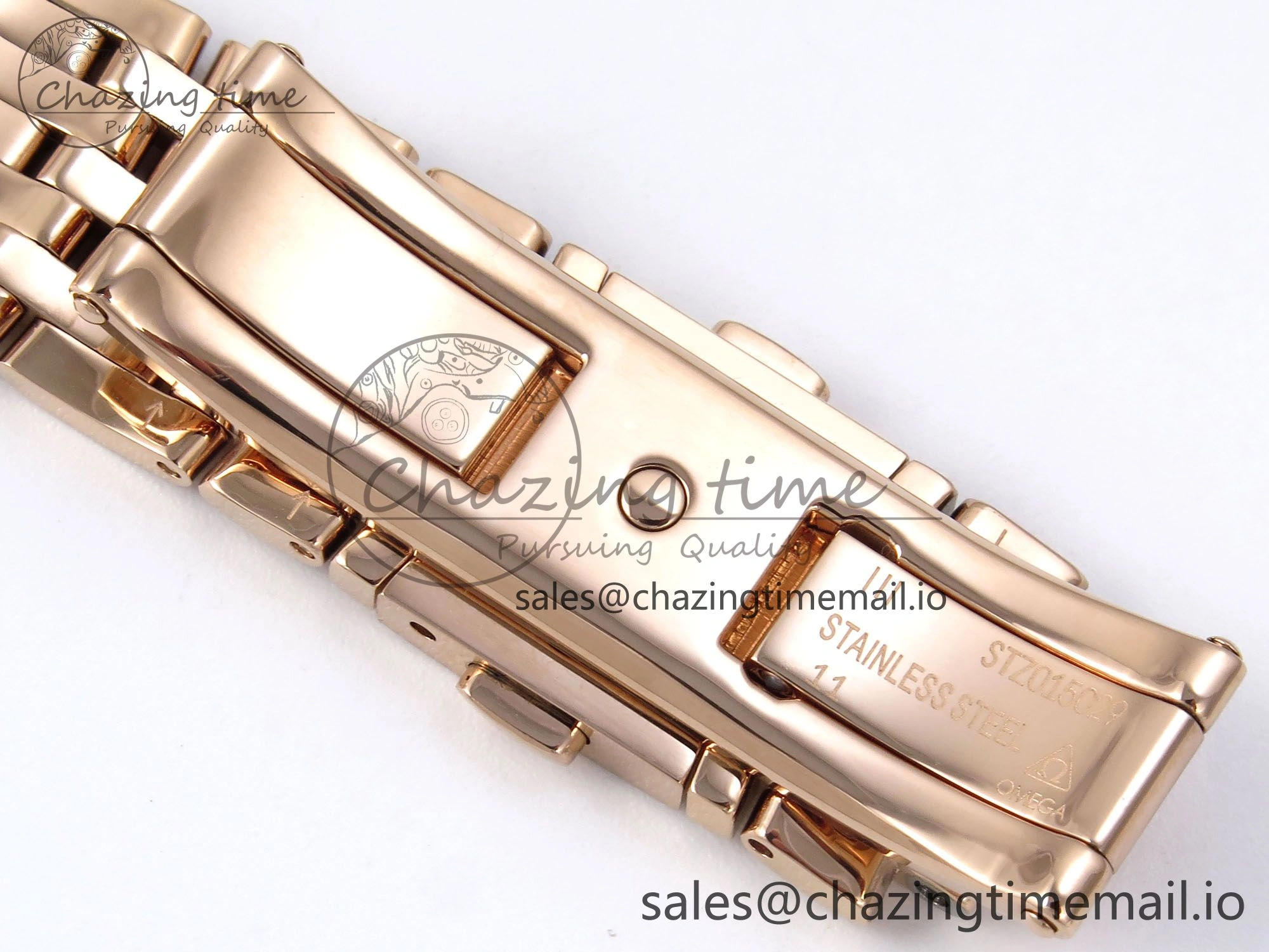 De Ville Prestige Ladies RG VSF 1:1 Best Edition Brown Diamonds Dial on RG Bracelet A EasyMatch 7681