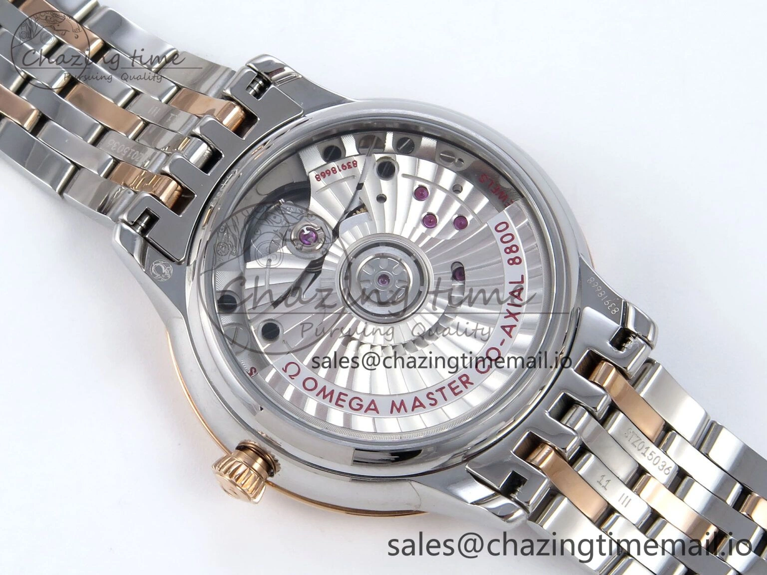 De Ville Prestige Ladies SS RG VSF 1:1 Best Edition Blue Dial on SS RG Bracelet A Lightweight 7683