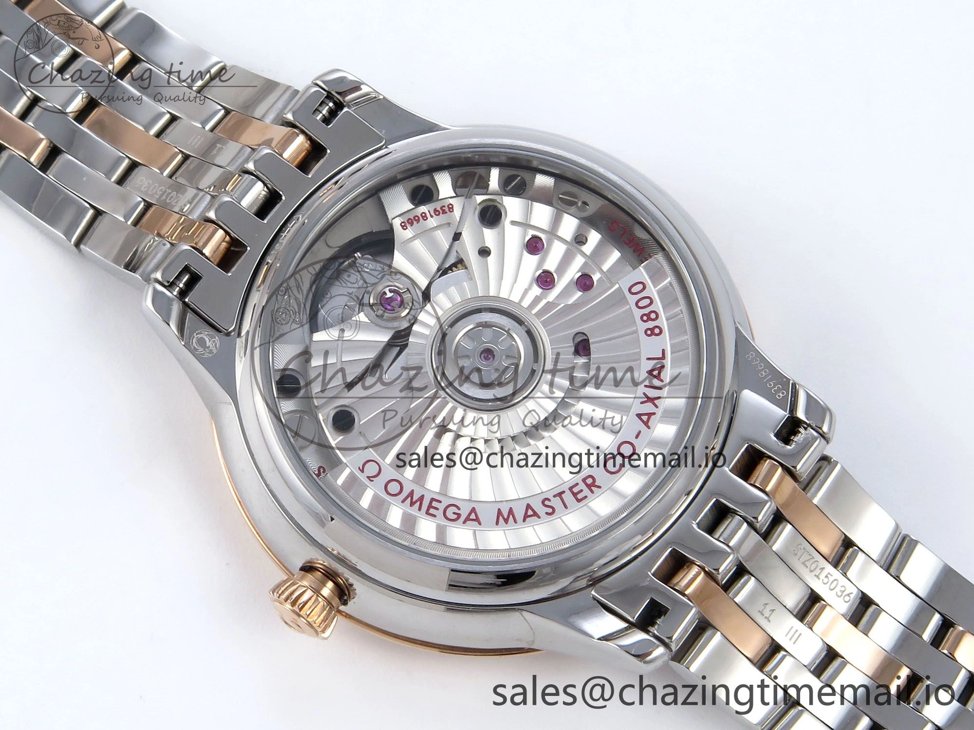 De Ville Prestige Ladies SS RG VSF 1:1 Best Edition Blue Dial on SS RG Bracelet A Lightweight 7683