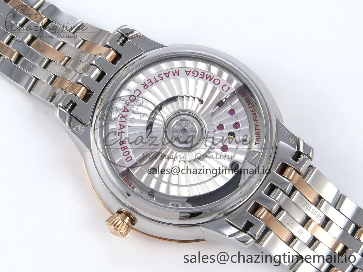 De Ville Prestige Ladies SS RG VSF 1:1 Best Edition Blue Dial on SS RG Bracelet A Lightweight 7683