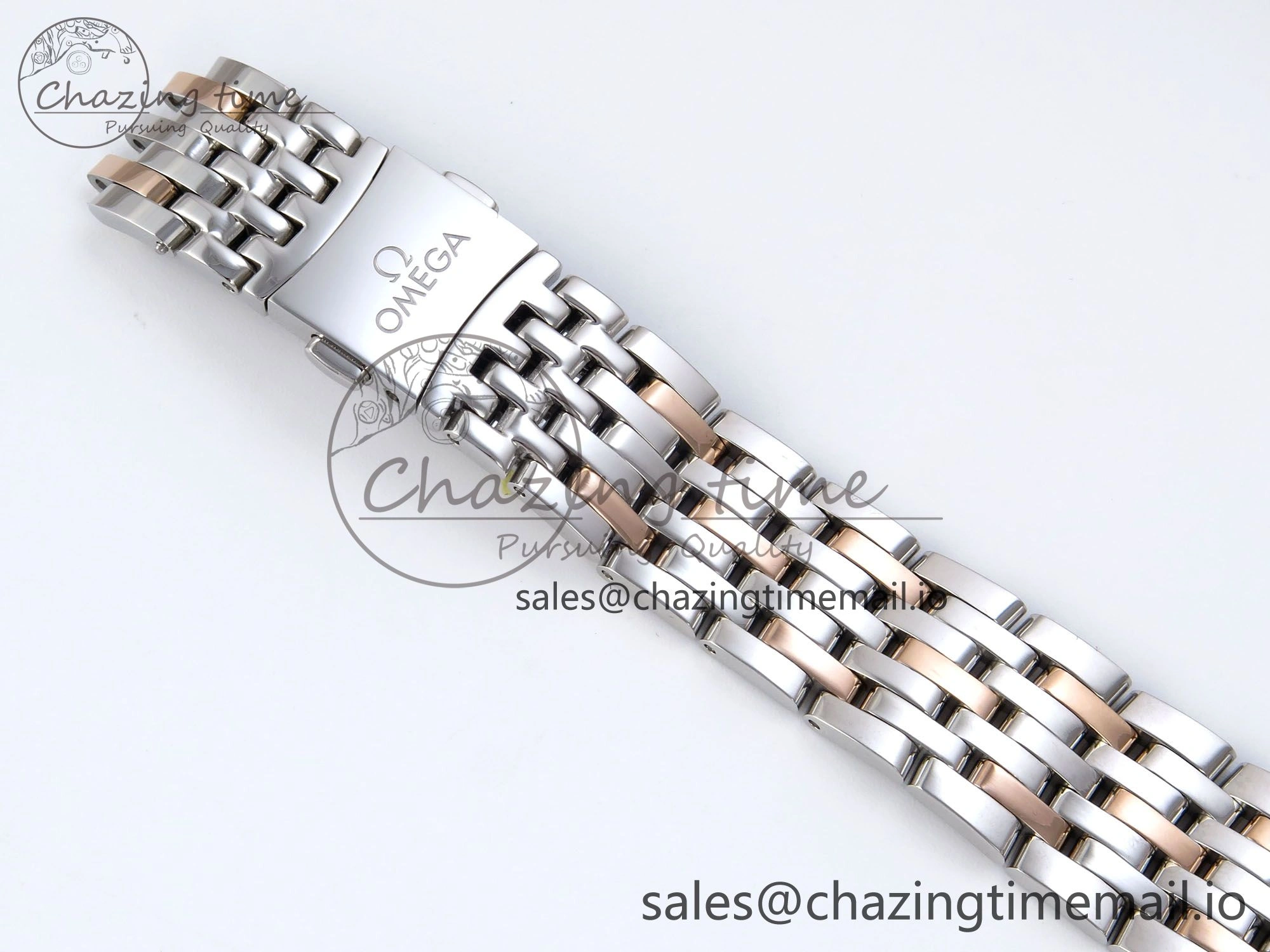 De Ville Prestige Ladies SS RG VSF 1:1 Best Edition Blue Dial on SS RG Bracelet A Lightweight 7683