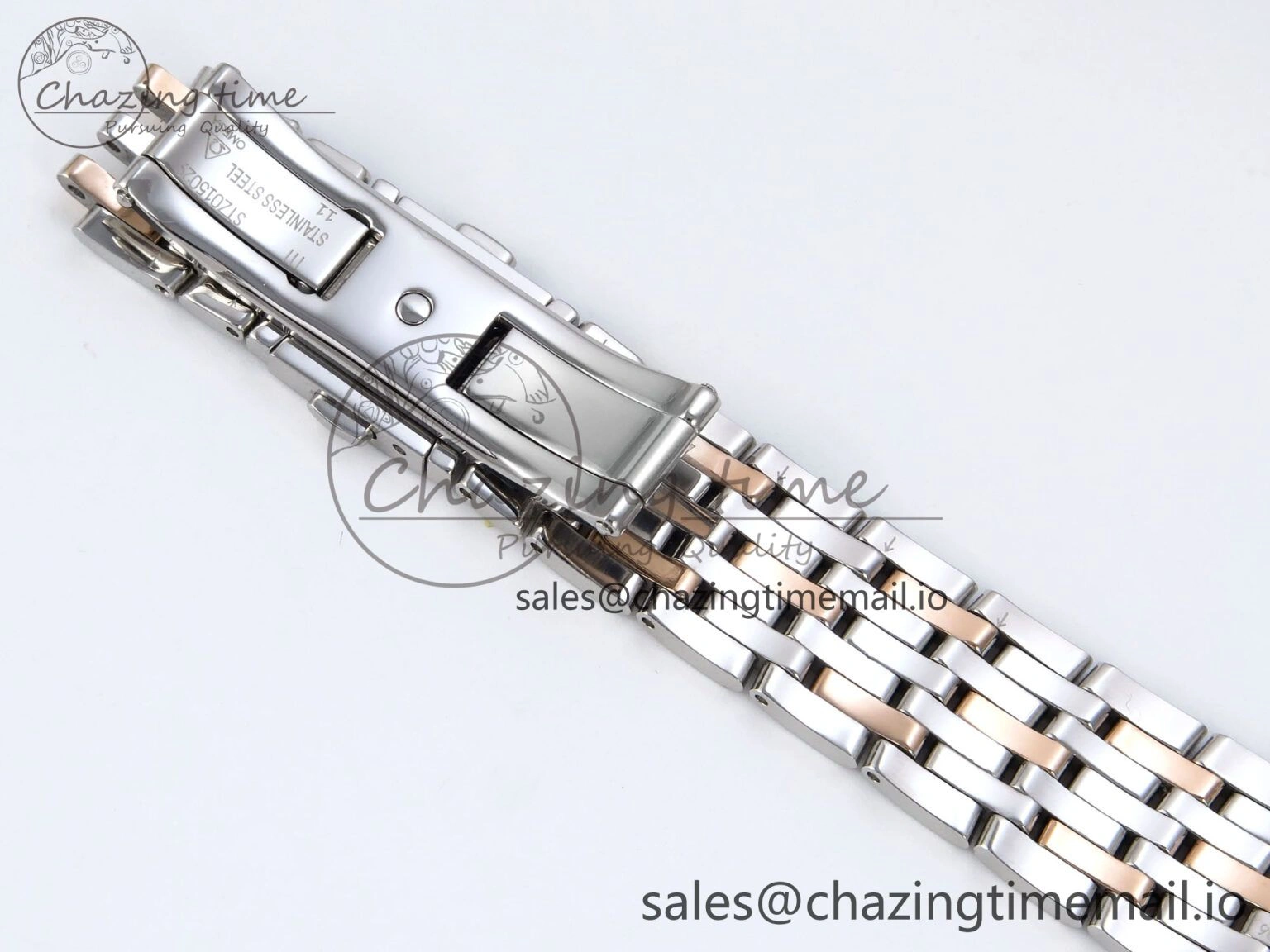 De Ville Prestige Ladies SS RG VSF 1:1 Best Edition Blue Dial on SS RG Bracelet A Lightweight 7683