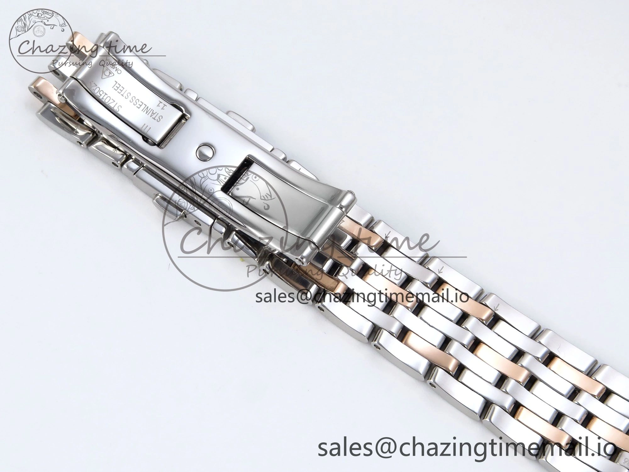 De Ville Prestige Ladies SS RG VSF 1:1 Best Edition Blue Dial on SS RG Bracelet A Lightweight 7683
