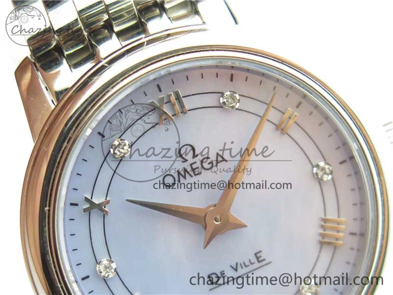 De Ville Prestige Quartz 27.4 mm SS ZF 1:1 Best Edition Blue Dial on SS Bracelet Jap Quartz Tailored 10480