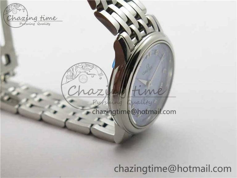 De Ville Prestige Quartz 27.4 mm SS ZF 1:1 Best Edition Blue Dial on SS Bracelet Jap Quartz Tailored 10480