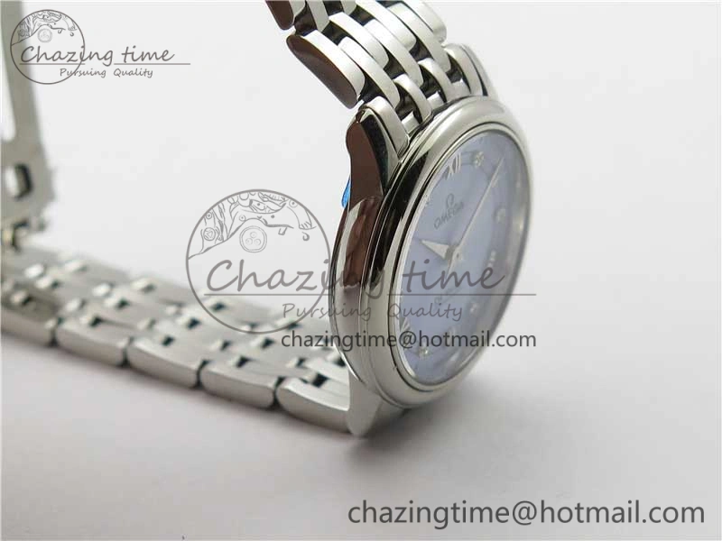 De Ville Prestige Quartz 27.4 mm SS ZF 1:1 Best Edition Blue Dial on SS Bracelet Jap Quartz Tailored 10480