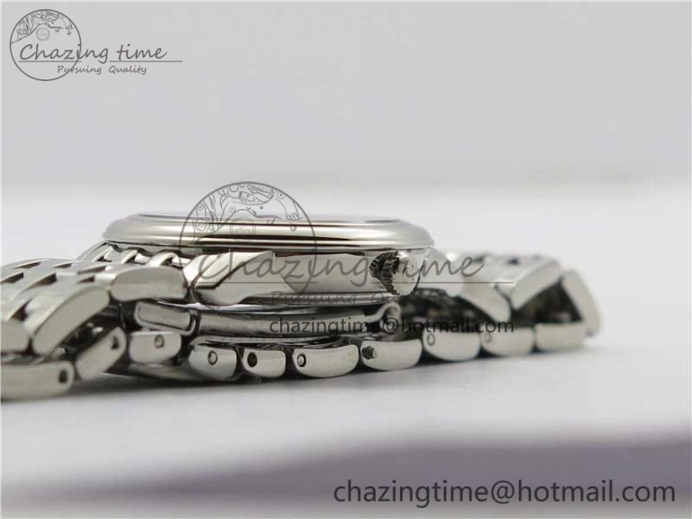 De Ville Prestige Quartz 27.4 mm SS ZF 1:1 Best Edition White Dial RG Markers on SS Bracelet Jap Quartz ComfortFit 7908