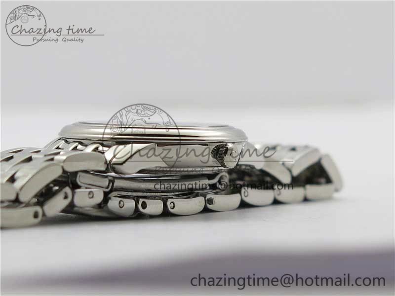 De Ville Prestige Quartz 27.4 mm SS ZF 1:1 Best Edition White Dial RG Markers on SS Bracelet Jap Quartz ComfortFit 7908