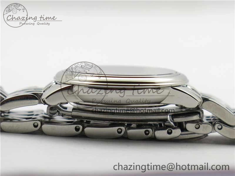 De Ville Prestige Quartz 27.4 mm SS ZF 1:1 Best Edition White Dial RG Markers on SS Bracelet Jap Quartz ComfortFit 7908