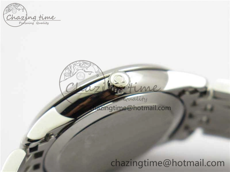 De Ville Prestige Quartz 27.4 mm SS ZF 1:1 Best Edition White Dial RG Markers on SS Bracelet Jap Quartz ComfortFit 7908
