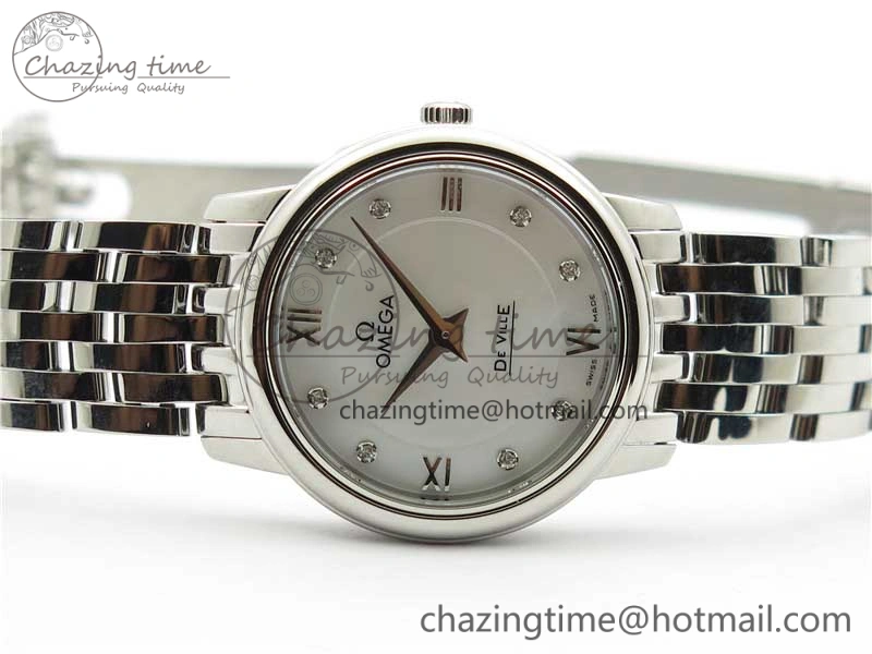 Trendsetting De Ville Prestige Quartz 27.4 mm SS ZF 1:1 Best Edition White Dial on SS Bracelet Jap Quartz 10477