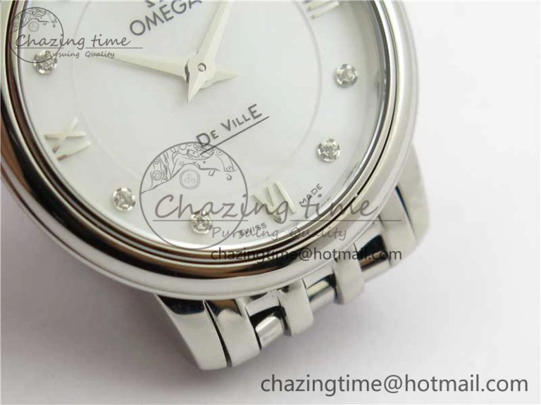 Trendsetting De Ville Prestige Quartz 27.4 mm SS ZF 1:1 Best Edition White Dial on SS Bracelet Jap Quartz 10477