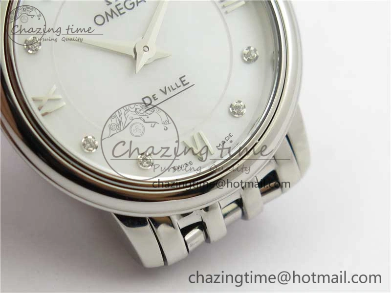 Trendsetting De Ville Prestige Quartz 27.4 mm SS ZF 1:1 Best Edition White Dial on SS Bracelet Jap Quartz 10477